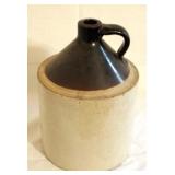 Brown & White Stoneware Jug - 11 x 8