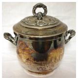 Silver Plated Ice Bucket w/ lid & liner