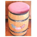 Hand Painted Nail Keg w/ cushioned top