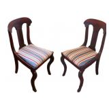 Pair of Vintage Chairs - 18 x 20 x 34