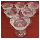 6 Waterford Glasses - 4.25 tall