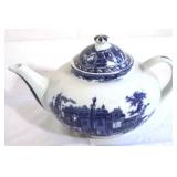Blue & White Teapot - 6.5" tall