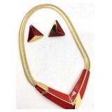 Necklace with matching earrings