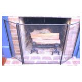 Fireplace Screen w/ log holders - 46 x 31