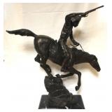 Remington "Downhill" Bronze Statue, 26"