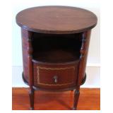 Drum Style Cabinet Table - 13 x 17 x 25