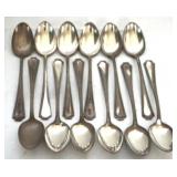 12 Gorham Sterling Spoons - 6" long