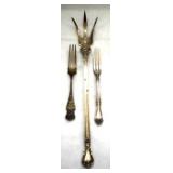 3 Sterling Forks - 9.5, 4.5 & 5" long