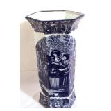 Blue & White Vase - 15" tall