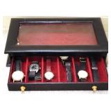 Display Case with Assortment of Watches