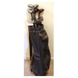 Vintage Set of Wilson Golf Clubs & Bag