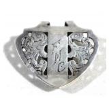 Antique Sterling Silver Money Clip w/ monogram