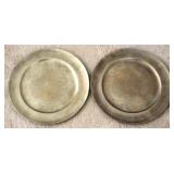 2pc Brass Plates - 9.5" round
