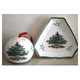 2pc Spode "Christmas Tree" Items