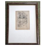 "Amsterdam" Signed Etching by John Marin