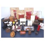 Assorted Dollhouse Furniture & Dolls