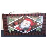 Metal "Santa" Sign - 19 x 10