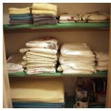 Closet Lot of Assorted Linens & More