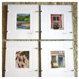 Set of 4 prints, signed