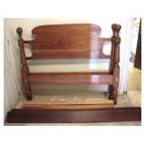 Walnut Full-Sized Bed w/ slats & Rails