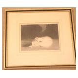 Framed Signed Etching - 12 x 13.5