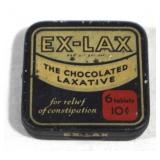 Antique Ex-Lax Metal Tin - 1.5 x 1.5