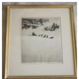 Framed Signed Etching by Levon West