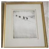Framed Signed Etching by Levon West