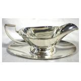 Sterling 2-pc Gravy Boat w/ underplate - 7 x 4 x 3
