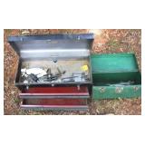 2 Metal Tool boxes & contents
