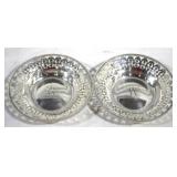 Two Sterling pierced Bowls - 6 1/8" round
