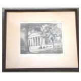 "UVA Rotunda" Etching by Joseph Raskin