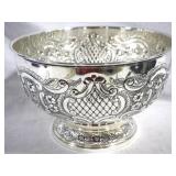 English Hallmarked Silver Plated Punch Bowl