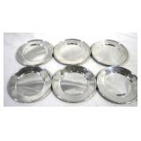 Six Tiffany & Co. Sterling Plates - 6.25" round