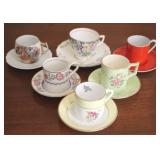 6pc Assorted Cups & Saucers