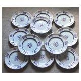 12pc Calyx Ware Hand Painted Plates
