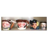 4 Toby English Mugs - 4.5" tallest