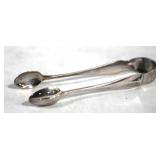 English Hallmarked Tongs - Silver - 4" long