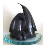 Carved Soapstone Penguins by Christopher Bell