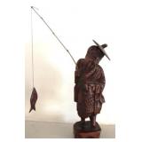 Carved Wood Fisherman