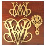 3 Brass Trivets