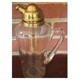 Vintage Cocktail Shaker w/ Brass lid