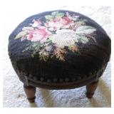 Vintage Needlepoint Stool