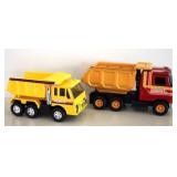 2 Vintage Toy Dump Trucks