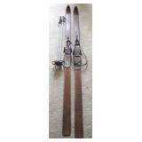 Vintage Skis w/ Poles