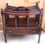 Antique Canterbury Magazine Rack w/ drawer