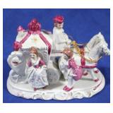 Porcelain Chariot w/ Figures - 8 x 6