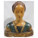 Plaster Bust Statue 13x11