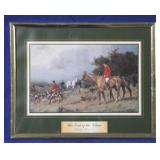 Framed Hunt Scene Print - 10 x 8