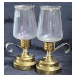 Pair of Brass Chamberstick Candle Holder